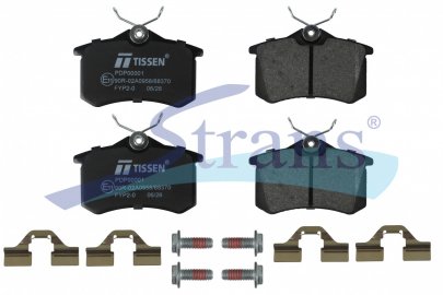 Колодки гальмівні AUDI A1/A2/A3/A4/A6/A8/ALLROAD, FORD GALAXY, SEAT ALTEA/ARONA, VW BORA/CADDY/GOLF/PASSAT 87*52.9*17MM зад. (без датчика зносу) PDP00001 — TISSEN — 26KP0001P TS