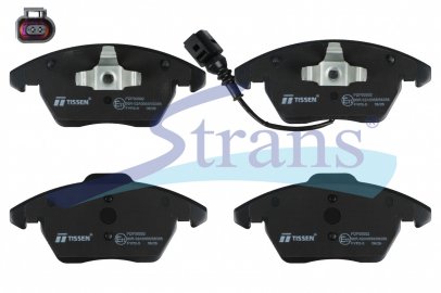 Колодки гальмівні AUDI A1/A3/TT, SEAT ALTEA/IBIZA/LEON/TOLEDO, SKODA FABIA/OCTAVIA/SUPERB, VW CADDY/GOLF/JETTA/PASSAT/TOURAN 156.4*71.4*20.3MM перед. (з датчиком зносу) PDP00002 — TISSEN — 26KP0002P TS