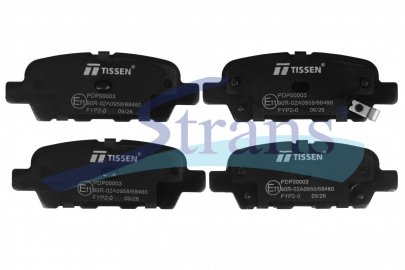 Колодки гальмівні INFINITI, NISSAN, SUZUKI, RENAULT KOLEOS 105.5*38.2*14.0MM зад. PDP00003 — TISSEN — 26KP0003P TS