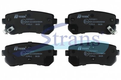Колодки гальмівні HYUNDAI ACCENT/KONA/SONATA/I20/I30, KIA CERATO/PICANTO/RIO/SOUL/SPORTAGE зад. PDP00011 — TISSEN — 26KP0013P TS