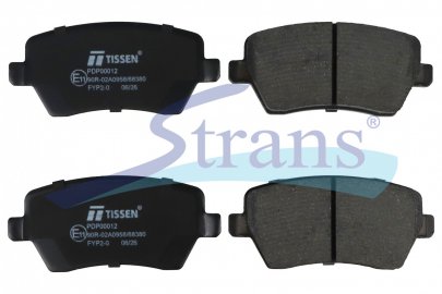 Колодки гальмівні DACIA DOKKER/DUSTER/LODGY/LOGAN, MB CITAN, NISSAN MICRA/NOTE/TERRANO, RENAULT CAPTUR/CLIO/KANGOO/MEGANE перед. PDP00012 — TISSEN — 26KP0016P TS