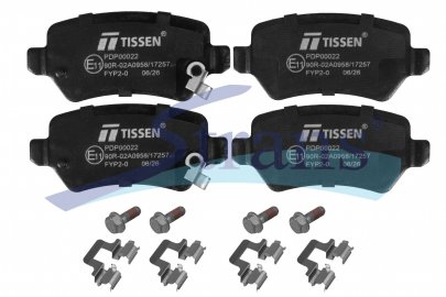 Колодки гальмівні OPEL ZAFIRA B 1.6-2.2 2005-2015 95.4*42.7*15MM зад. (без датчика зносу) PDP00022 — TISSEN — 26KP0033P TS
