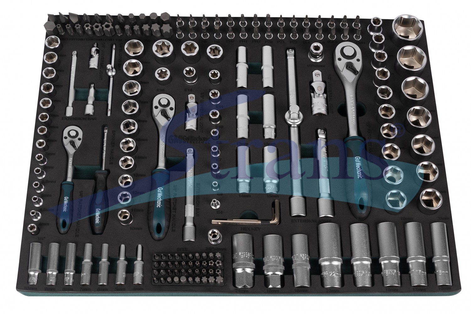 НАБІР ІНСТРУМЕНТІВ В ЛОЖЕМЕНТІ GUT MECHANIC 192ШТ STS10192