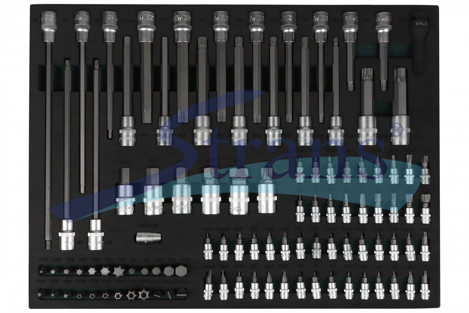 НАБІР ГОЛОВОК ТОРЦЕВИХ І БІТ В ЛОЖЕМЕНТІ GUT MECHANIC 102ШТ BST10102